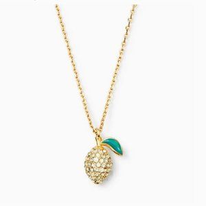 kate spade picnic perfect lemon mini pendant necklace nwot